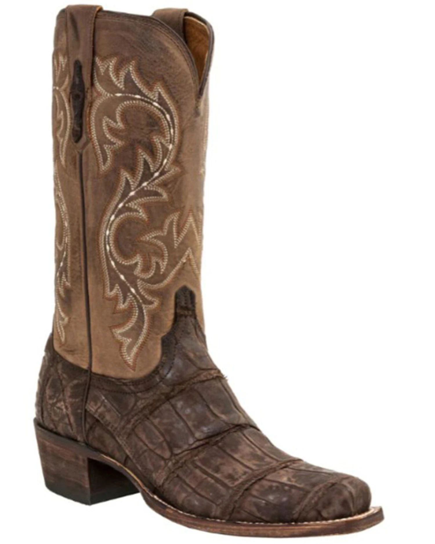 Lucchese Men's Handmade Burke Alligator Western Boots - Square Toe 3 Lucchese Men's Handmade Burke Alligator Western Boots - Square Toe