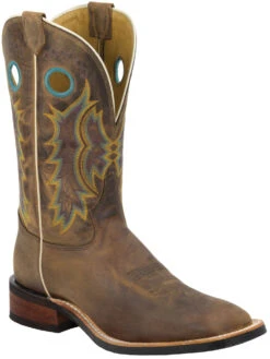 Tony Lama Suntan Century Americana Cowboy Boots - Broad Square Toe
