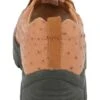 Roper Ostrich Print Leather Slip-On Shoes -Walk The West Sales 038177 21 BK