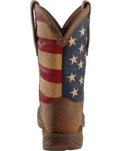 Durango Rebel Men's American Flag Western Boots - Steel Toe -Walk The West Sales 038831 41 BK