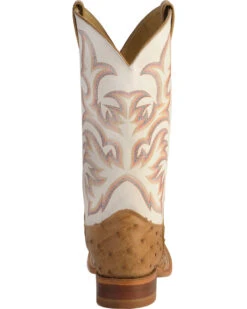 Justin Men's AQHA Full Quill Ostrich Western Boots - Broad Square Toe -Walk The West Sales 066710 22 BK