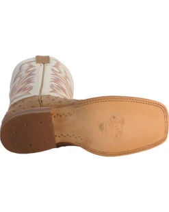 Justin Men's AQHA Full Quill Ostrich Western Boots - Broad Square Toe -Walk The West Sales 066710 22 BM