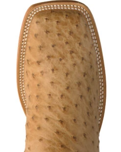 Justin Men's AQHA Full Quill Ostrich Western Boots - Broad Square Toe -Walk The West Sales 066710 22 TP