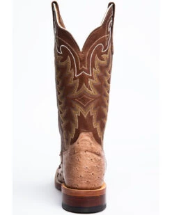 Tony Lama Men's San Saba Vintage Full Quill Ostrich Western Boots - Broad Square Toe -Walk The West Sales 066814 47 P5