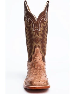 Tony Lama Men's San Saba Vintage Full Quill Ostrich Western Boots - Broad Square Toe -Walk The West Sales 066814 7012 P4