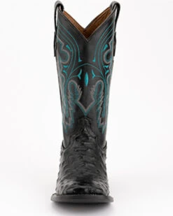 Ferrini Men's Full-Quill Ostrich Embroidered Western Boots - Broad Square Toe -Walk The West Sales 066845 89 P4