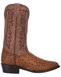 Dan Post Men's Tempe Full Quill Ostrich Western Boots - Medium Toe -Walk The West Sales 066850 C9 P2