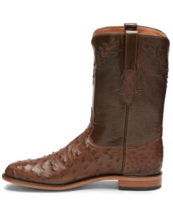 Tony Lama Men's Exotic Ostrich Skin Western Boots - Round Toe -Walk The West Sales 066A54 GD P3