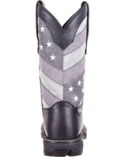 Durango Men's Rebel Faded Flag Western Performance Boots - Broad Square Toe -Walk The West Sales 2000215689 001 BK