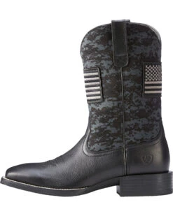 Ariat Men's Camo Sport Patriot Western Performance Boots - Broad Square Toe -Walk The West Sales 2000222875 001 LT