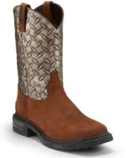 Tony Lama Men's Diboll Diamond Plate Western Work Boots - Composite Toe -Walk The West Sales 2000280387 040 P1