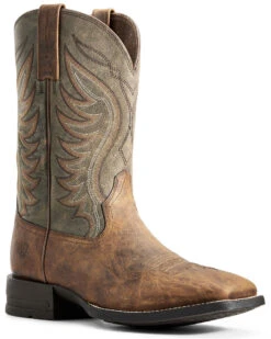 Ariat Men's Amos Shock Shield Quickdraw Western Performance Boots - Broad Square Toe -Walk The West Sales 2000281383 924 P1