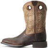 Ariat Men's Sport Ranger Barley Western Performance Boots - Broad Square Toe -Walk The West Sales 2000281813 200 P2