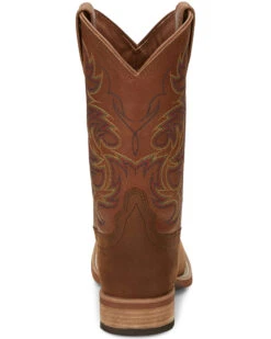 Justin Men's Cowman Cognac Western Boots - Broad Square Toe -Walk The West Sales 2000292197 235 P4