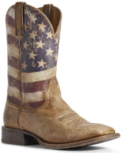 Ariat Men's Circuit Proud American Flag Western Boots - Broad Square Toe