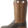 Ariat Men's Brown Caiman Belly Western Boots - Broad Square Toe -Walk The West Sales 2000294327 200 P2