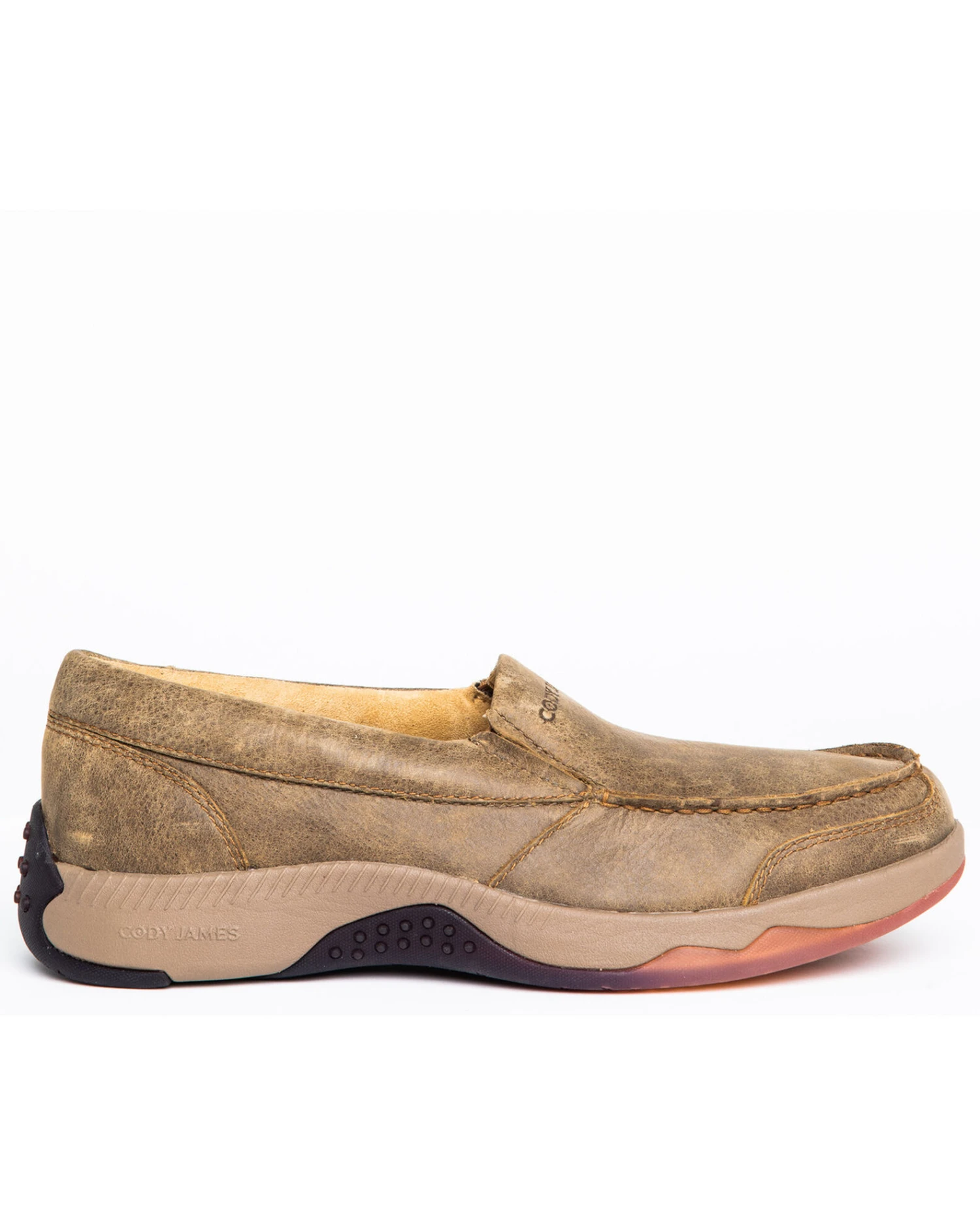 Cody James Men's Tan Oxford Slip-On Shoes - Moc Toe 9 Cody James Men's Tan Oxford Slip-On Shoes - Moc Toe - Image 7