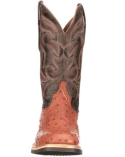 Lucchese Men's Rowdy Ostrich Skin Western Boots - Broad Square Toe -Walk The West Sales 2000321953 235 P3