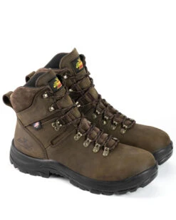Thorogood Men's Brown American Union Made In The USA Waterproof Work Boots - Steel Toe -Walk The West Sales 2000333475 200 P1