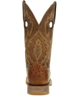 Durango Men's Rebel Full-Quill Ostrich Western Boots - Square Toe -Walk The West Sales 2000333490 200 P4