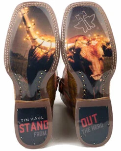 Tin Haul Men's Keep Out Western Boots - Broad Square Toe