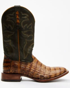 Cody James Men's Brown Exotic Caiman Tail Skin Western Boots - Broad Square Toe -Walk The West Sales 2000339009 200 P2