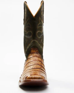 Cody James Men's Brown Exotic Caiman Tail Skin Western Boots - Broad Square Toe -Walk The West Sales 2000339009 200 P4