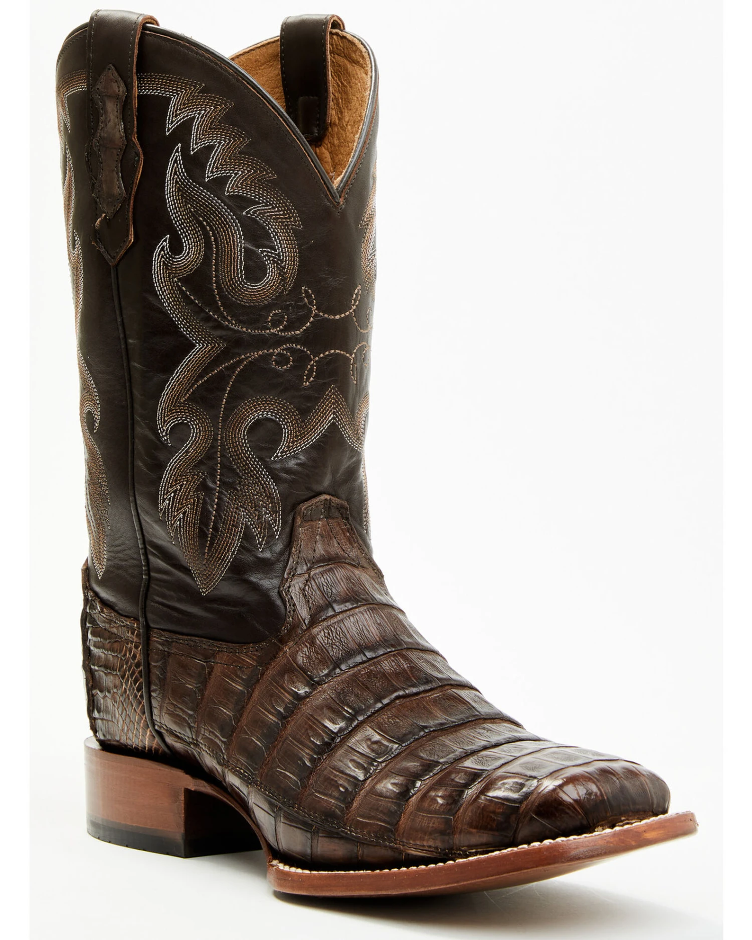 Cody James Men's Exotic Caiman Tail Skin Western Boots - Broad Square Toe 4 Cody James Men's Exotic Caiman Tail Skin Western Boots - Broad Square Toe - Image 2