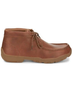 Justin Men's Cappie Brown Cowhide Leather Casual Lace-Up Shoe - Moc Toe -Walk The West Sales 2000348997 200 P2