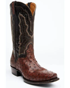 El Dorado Men's Exotic Full-Quill Ostrich Skin Western Boots - Square Toe -Walk The West Sales 2000350242 240 P1
