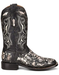 Corral Men's Exotic Python Skin Inlay Western Boots - Square Toe -Walk The West Sales 2000351143 001 P2
