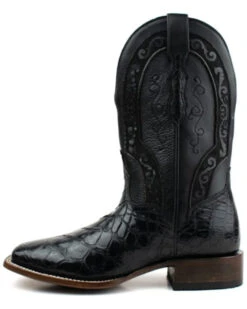 El Dorado Men's Scallop American Alligator Exotic Western Boot - Broad Square Toe -Walk The West Sales 2000355176 001 P3