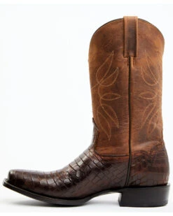 Moonshine Spirit Men's Madison Brown Printed Leather Western Boots - Square Toe -Walk The West Sales 2000357173 200 P3
