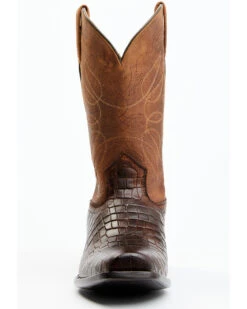 Moonshine Spirit Men's Madison Brown Printed Leather Western Boots - Square Toe -Walk The West Sales 2000357173 200 P4