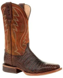 Durango Men's Arena Pro Exotic Caiman Skin Western Boots - Square Toe -Walk The West Sales 2000359774 200 P1