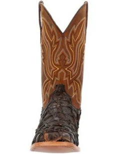 Durango Men's Exotic Pirarucu Skin Western Boots - Broad Square Toe -Walk The West Sales 2000359779 201 P4