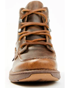 Justin Men's Hazer Brown Casual Lace-Up Lacer Shoe - Moc Toe -Walk The West Sales 2000361413 200 P4
