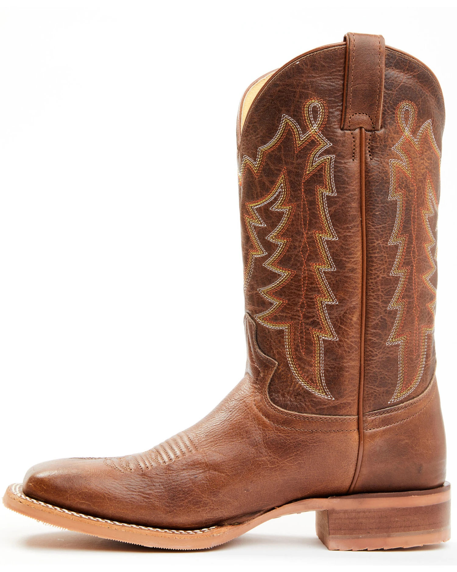 Justin Men's Carsen Camel Brown Cowhide Performance Leather Western Boots - Square Toe 7 Justin Men's Carsen Camel Brown Cowhide Performance Leather Western Boots - Square Toe - Image 5