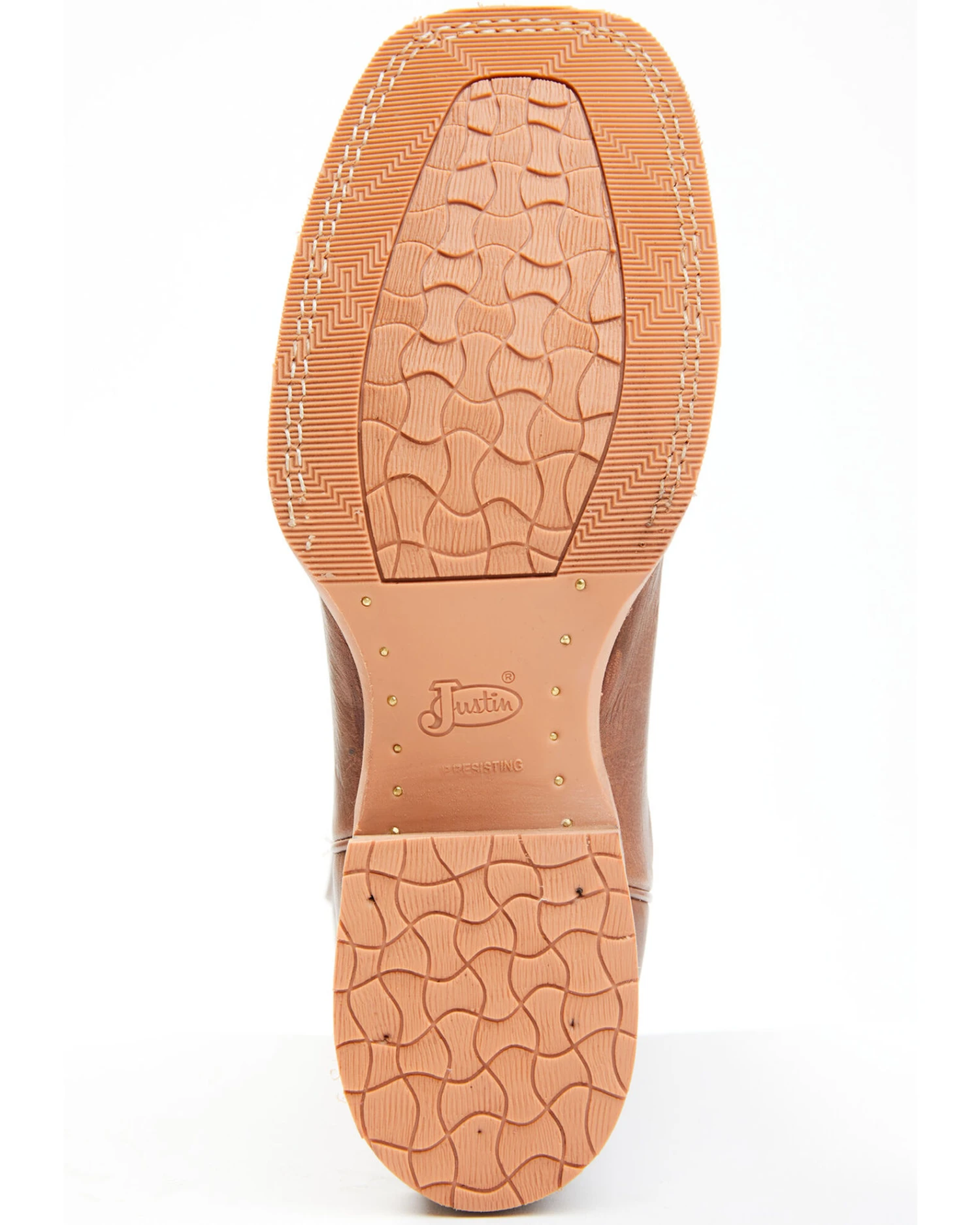 Justin Men's Carsen Camel Brown Cowhide Performance Leather Western Boots - Square Toe 5 Justin Men's Carsen Camel Brown Cowhide Performance Leather Western Boots - Square Toe - Image 3