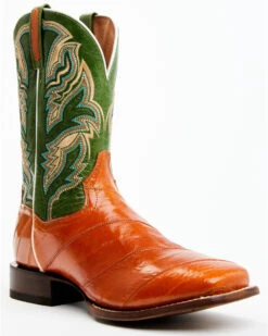 Dan Post Men's Camel Eel Exotic Western Boots - Broad Square Toe -Walk The West Sales 2000366812 900 P1