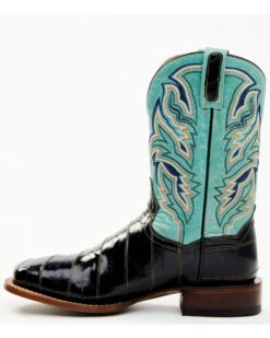 Dan Post Men's Eel Exotic Western Boots - Broad Square Toe -Walk The West Sales 2000366813 938 P3
