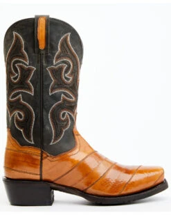Dan Post Men's Camel Eel Exotic Western Boots - Square Toe -Walk The West Sales 2000366816 200 P2