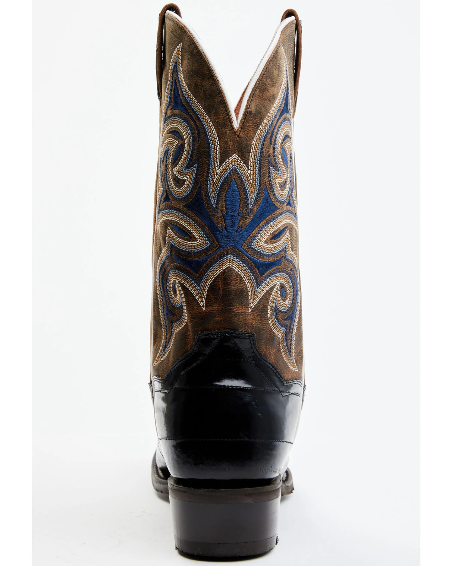 Dan Post Men's Eel Exotic Blue Western Boots - Square Toe 7 Dan Post Men's Eel Exotic Blue Western Boots - Square Toe - Image 5