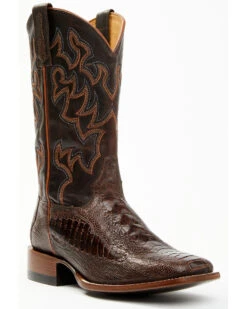 Cody James Men's Antique Cafe Ostrich Leg Exotic Western Boots - Broad Square Toe -Walk The West Sales 2000371853 200 P1