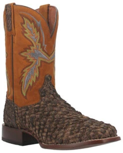 Dan Post Men's Dorsal Sea Bass Exotic Western Boots - Broad Square Toe -Walk The West Sales 2000378713 240 P1