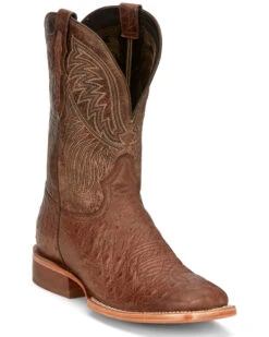 Tony Lama Men's Alamosa Smooth Ostrich Western Boots - Broad Square Toe -Walk The West Sales 2000379341 200 P1