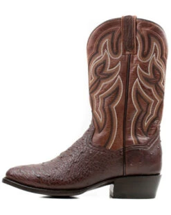 Dan Post Men's 12" Hand Ostrich Quill Exotic Western Boots - Medium Toe