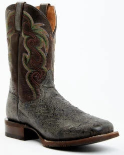 Dan Post Men's Hand Ostrich Quill Western Boots - Broad Square Toe -Walk The West Sales 2000381790 020 P1