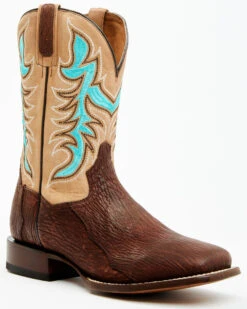 Dan Post Men's Exotic Shark Western Boots - Broad Square Toe 12 Dan Post Men's Exotic Shark Western Boots - Broad Square Toe -Walk The West Sales 2000381793 201 P1