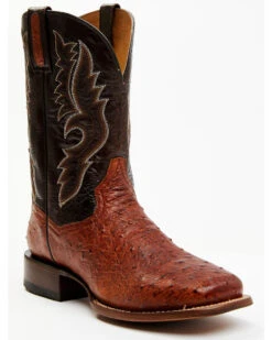 Dan Post Men's Exotic Full-Quill Ostrich Western Boots - Broad Square Toe -Walk The West Sales 2000381798 235 P1